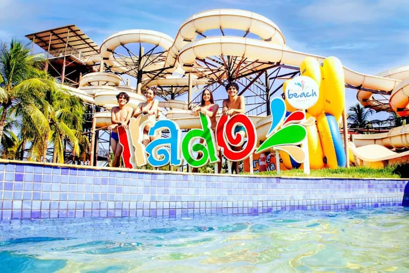Foto da piscina no Hot Beach