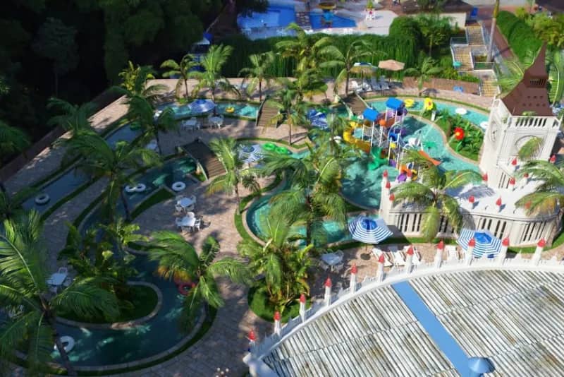 Foto aérea das piscinas no Hotel CTC