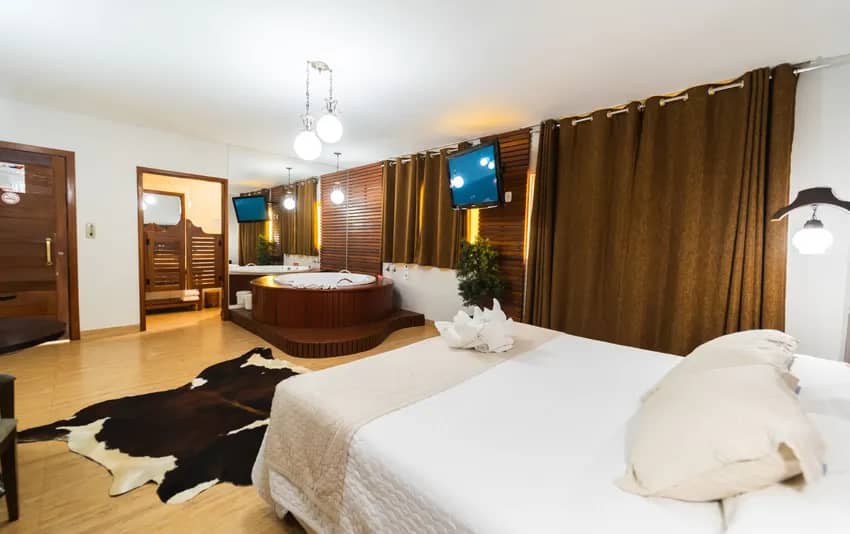 Foto do quarto no Marruá Hotel