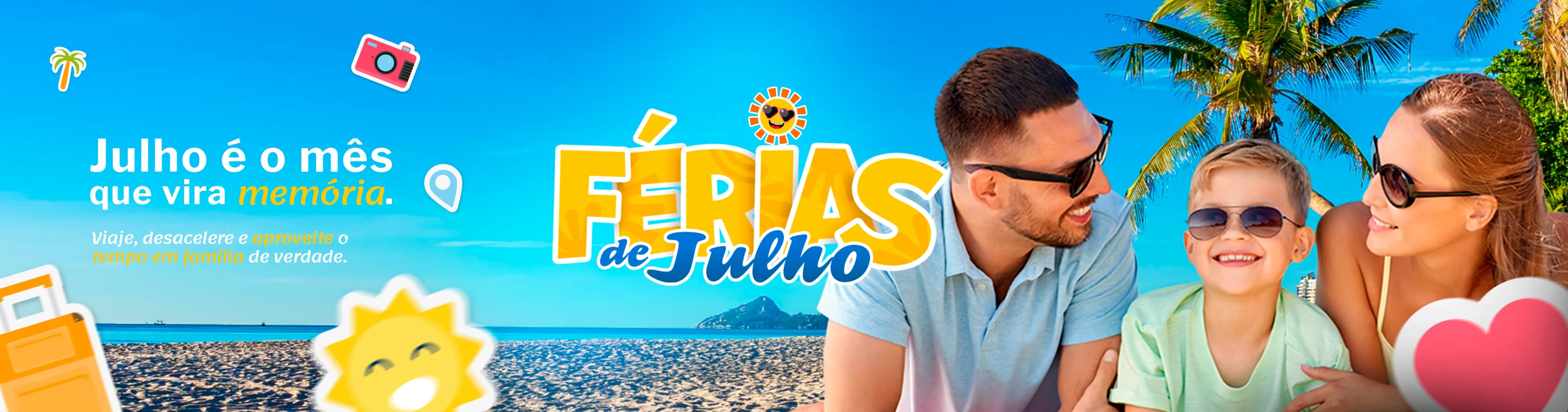 Pacotes para Férias de Julho com viagens em família, destinos nacionais e internacionais