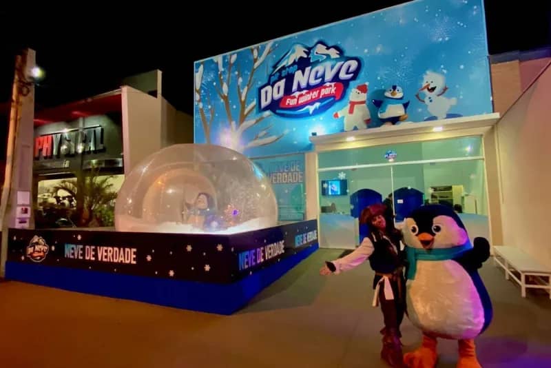 Foto da entrada no Pit Stop da Neve