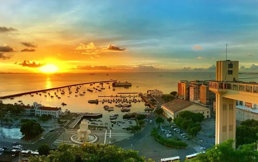 Foto do por do sol em salvador no Salvador - BA