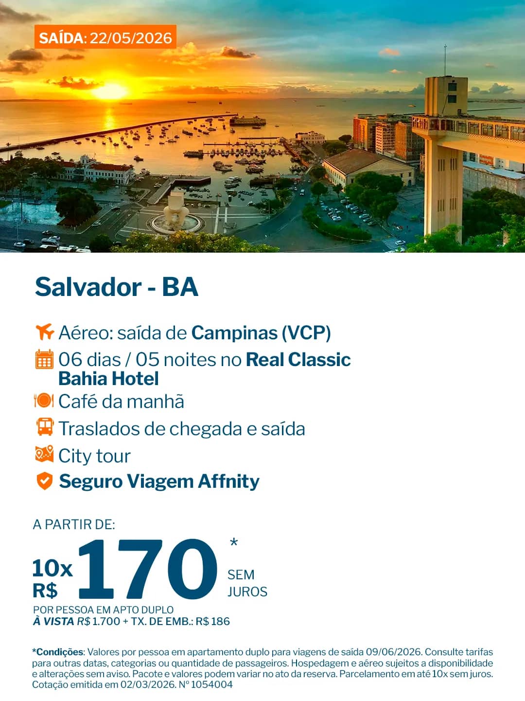 Salvador - 5 noites - Real Classic Bahia Hotel